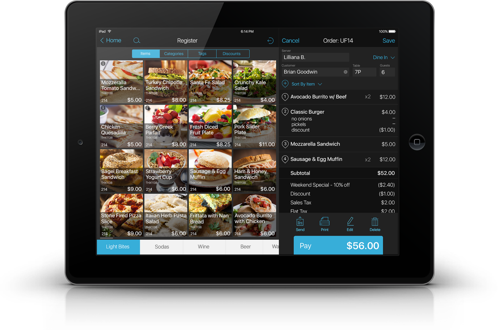 TALECH NEW GUI restaurantinipad